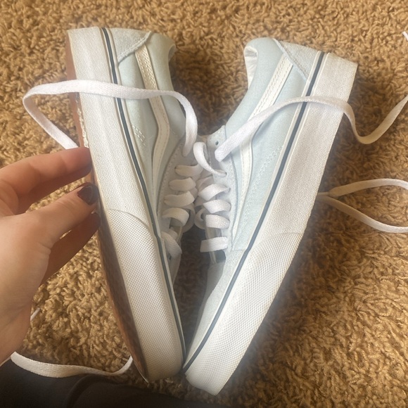 Womens 7.5 vans blue lace up vans - Picture 3 of 9